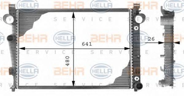 HELLA 8MK376710281 Радіатор, охолодження двигуна