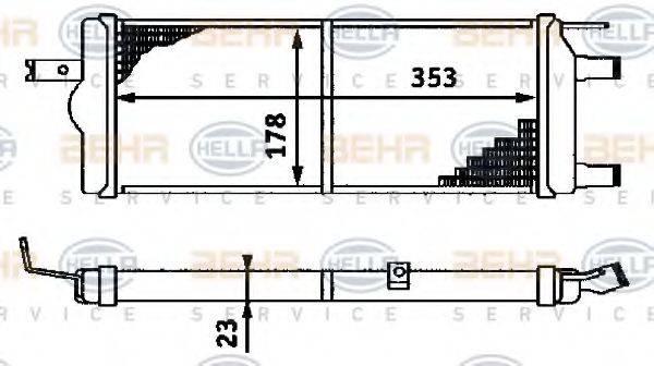 HELLA 8MK376715051 Радіатор, охолодження двигуна