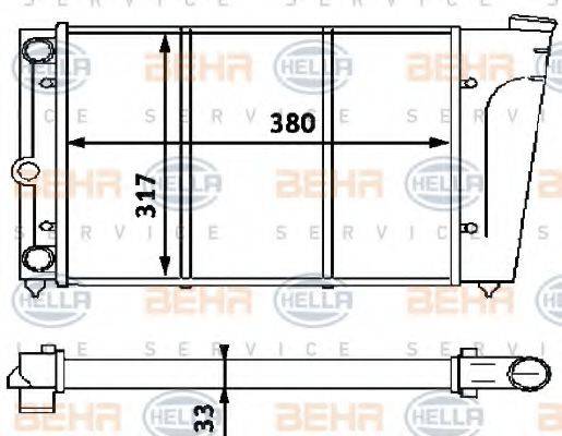 HELLA 8MK376715231 Радіатор, охолодження двигуна