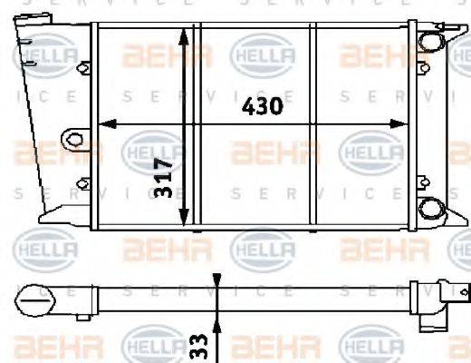 HELLA 8MK376715291 Радіатор, охолодження двигуна