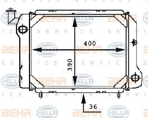 HELLA 8MK376716201 Радіатор, охолодження двигуна