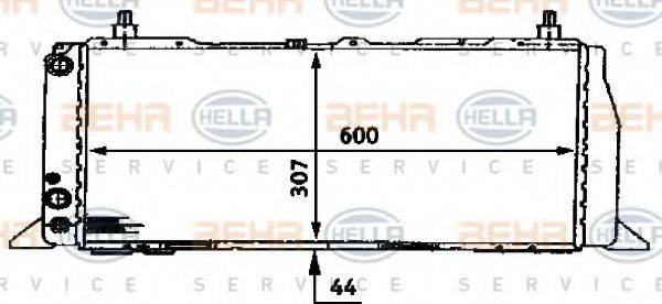 HELLA 8MK376716641 Радіатор, охолодження двигуна