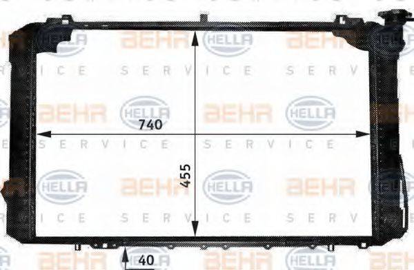 HELLA 8MK376717141 Радіатор, охолодження двигуна