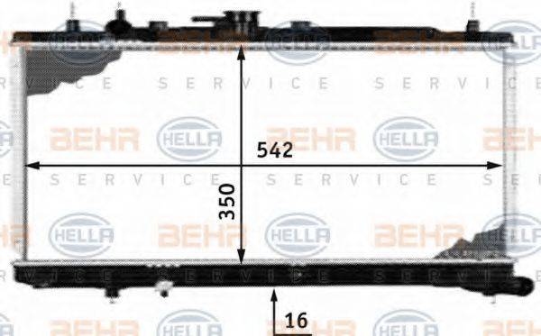 HELLA 8MK376718361 Радіатор, охолодження двигуна