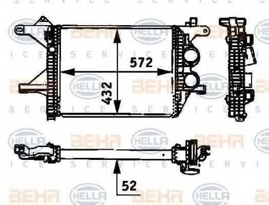 HELLA 8ML376723781 Інтеркулер