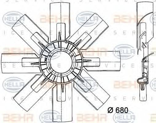 MERCEDES-BENZ 0012056206 Крильчатка вентилятора, охолодження двигуна