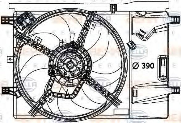 HELLA 8EW376729651 Вентилятор, конденсатор кондиціонера