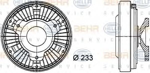 HELLA 8MV376730061 Зчеплення, вентилятор радіатора