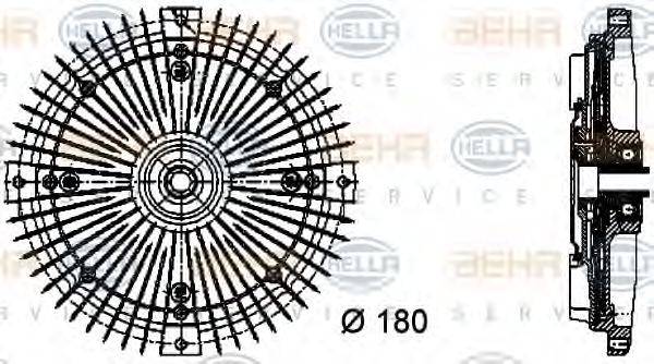 HELLA 8MV376732481 Зчеплення, вентилятор радіатора