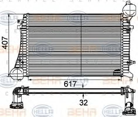 HELLA 8ML376746131 Інтеркулер