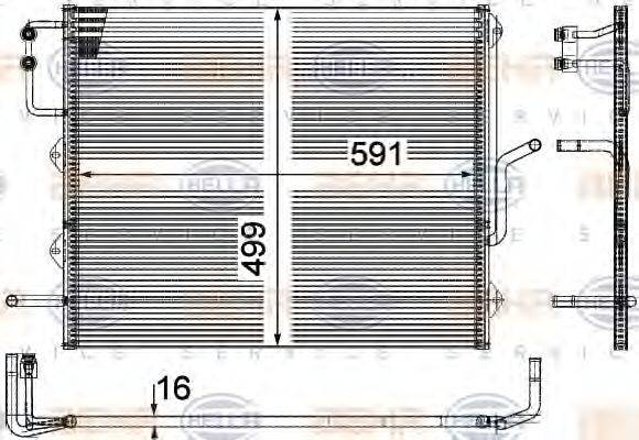 HELLA 8MK376749801 Радіатор, охолодження двигуна