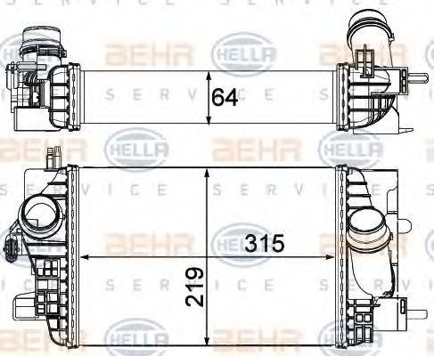 HELLA 8ML376751131 Інтеркулер