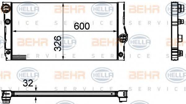 HELLA 8MK376754141 Радіатор, охолодження двигуна