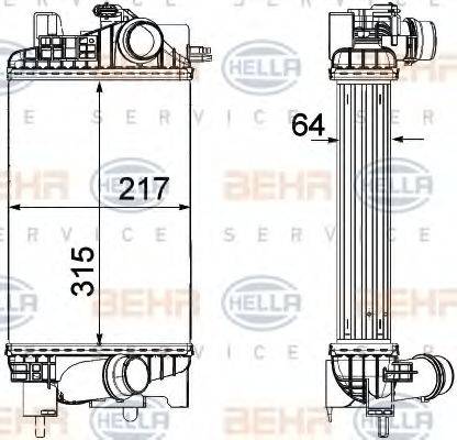 HELLA 8ML376756411 Інтеркулер