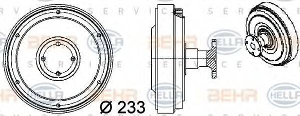 HELLA 8MV376757091 Зчеплення, вентилятор радіатора