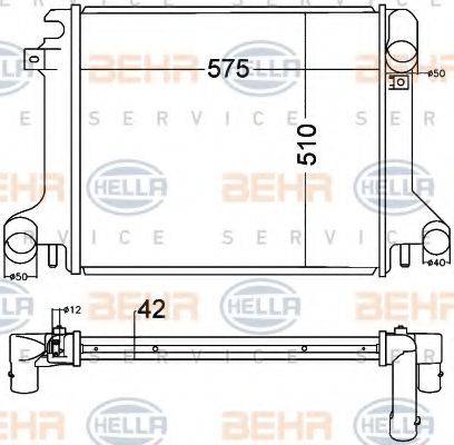 HELLA 8MK376758021 Радіатор, охолодження двигуна