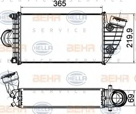 HELLA 8ML376765211 Інтеркулер