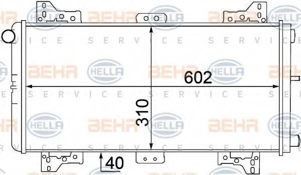 HELLA 8MK376767771 Радіатор, охолодження двигуна