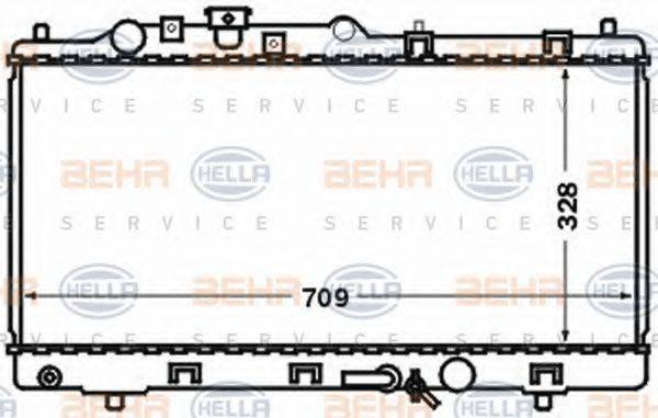 HELLA 8MK376769591 Радіатор, охолодження двигуна