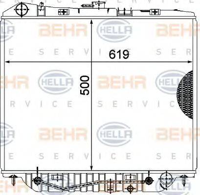 HELLA 8MK376771101 Радіатор, охолодження двигуна