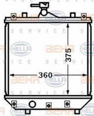 HELLA 8MK376772781 Радіатор, охолодження двигуна