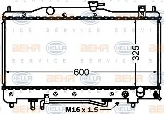 HELLA 8MK376773271 Радіатор, охолодження двигуна