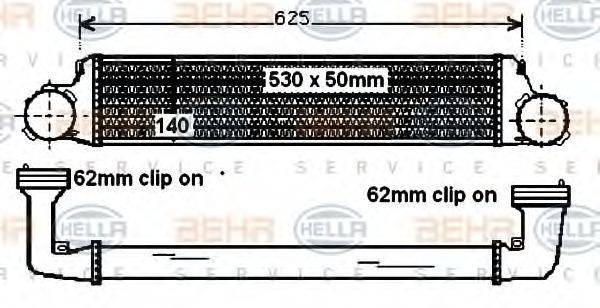 HELLA 8ML376787141 Інтеркулер