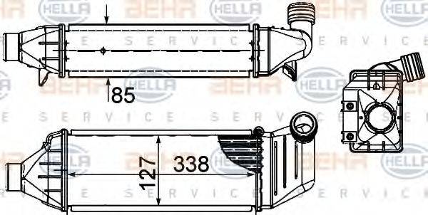 HELLA 8ML376899081 Інтеркулер