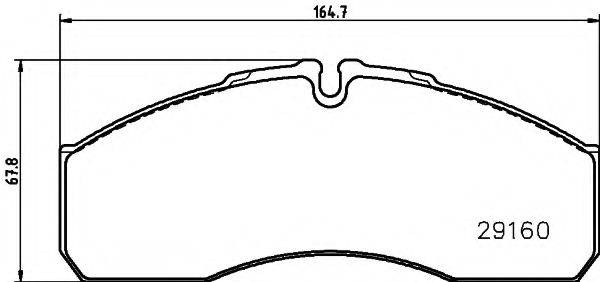 HELLA 8DB355005401 Комплект гальмівних колодок, дискове гальмо