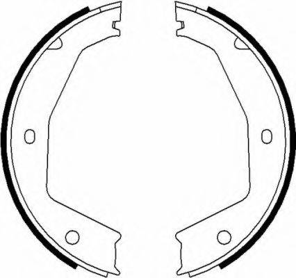 HELLA 8DA355050121 Комплект гальмівних колодок, стоянкова гальмівна система