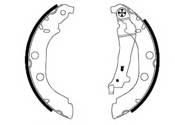 HELLA 8DB355001801 Комплект гальмівних колодок