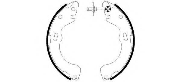 HELLA 8DB355002661 Комплект гальмівних колодок