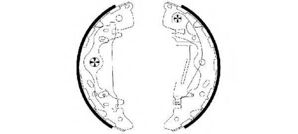 HELLA 8DB355003001 Комплект гальмівних колодок