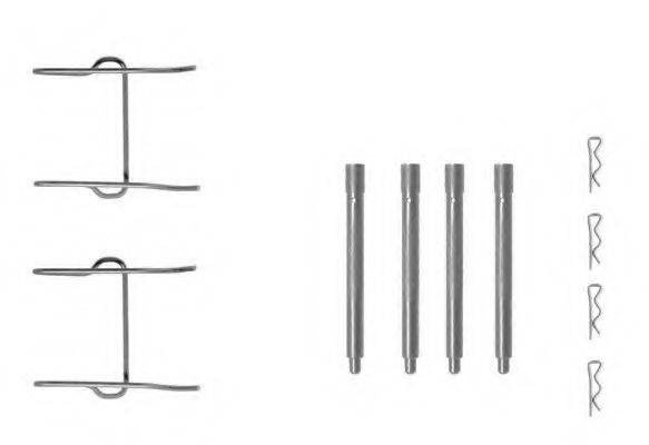 HELLA 8DZ355202401 Комплектуючі, колодки дискового гальма