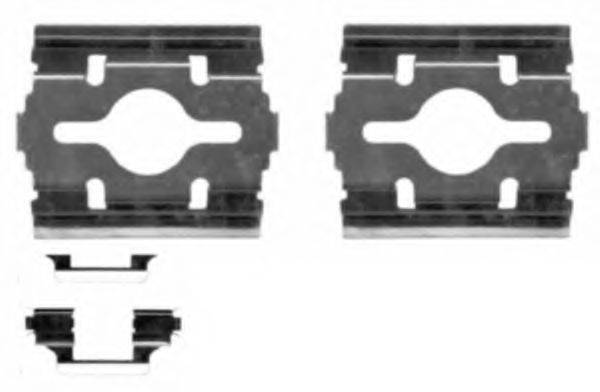 HELLA 8DZ355203581 Комплектуючі, колодки дискового гальма