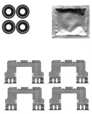 HELLA 8DZ355204771 Комплектуючі, колодки дискового гальма