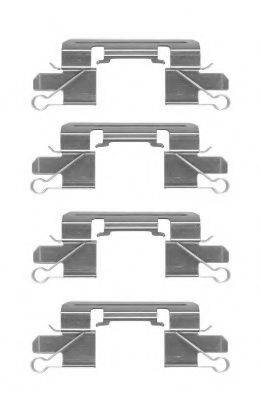 HELLA 8DZ355204941 Комплектуючі, колодки дискового гальма