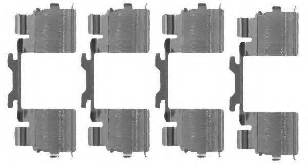 HELLA 8DZ355205111 Комплектуючі, колодки дискового гальма