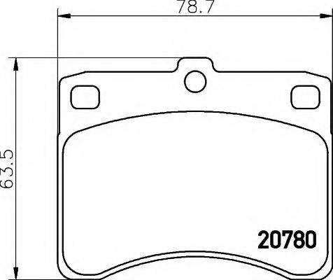 HELLA 8DB355005671 Комплект гальмівних колодок, дискове гальмо