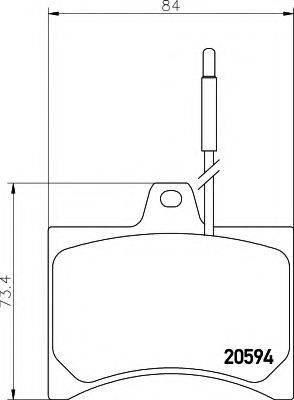 HELLA 8DB355005891 Комплект гальмівних колодок, дискове гальмо