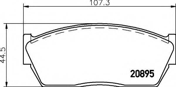 HELLA 8DB355006111 Комплект гальмівних колодок, дискове гальмо