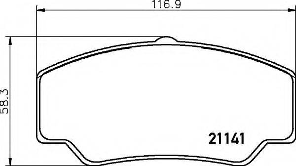 HELLA 8DB355006151 Комплект гальмівних колодок, дискове гальмо