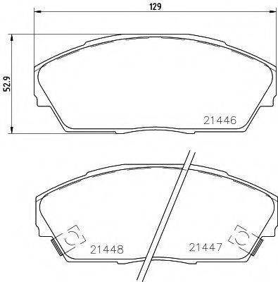 HELLA 8DB355006301 Комплект гальмівних колодок, дискове гальмо