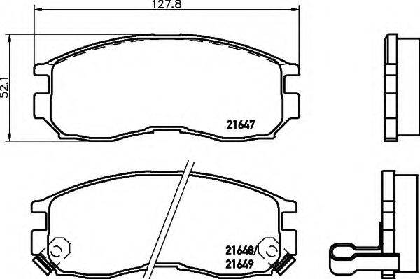 HELLA 8DB355006471 Комплект гальмівних колодок, дискове гальмо