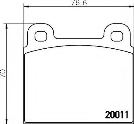 HELLA 8DB355007011 Комплект гальмівних колодок, дискове гальмо