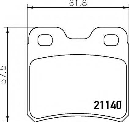 HELLA 8DB355007451 Комплект гальмівних колодок, дискове гальмо