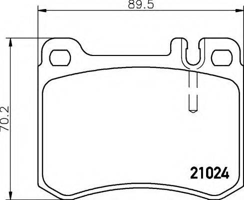 HELLA 8DB355007611 Комплект гальмівних колодок, дискове гальмо