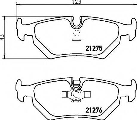 HELLA 8DB355006841 Комплект гальмівних колодок, дискове гальмо