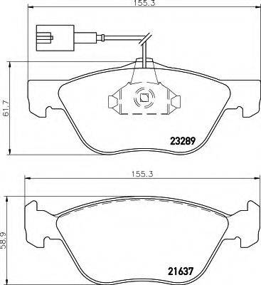 HELLA 8DB355007931 Комплект гальмівних колодок, дискове гальмо