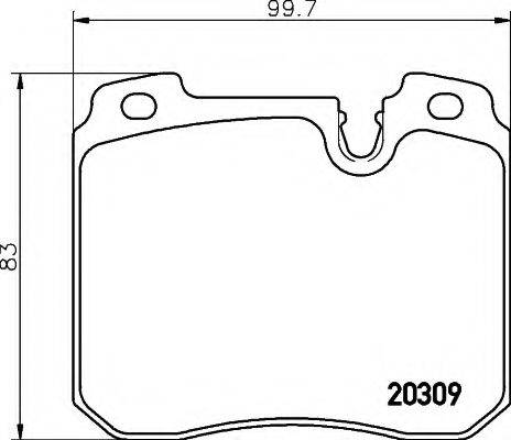 HELLA 8DB355008071 Комплект гальмівних колодок, дискове гальмо